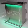 DELUX stainless steel portable bar with BEST logo, Green Light