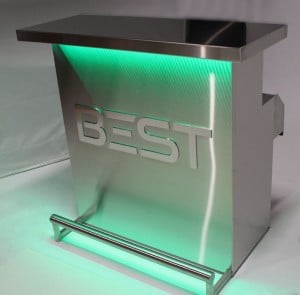 DELUX Bar with BEST logo, Green Light