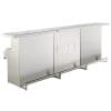 3 DELUX Bars joined in continuous bar with elegant stainless steel finish, by BEST