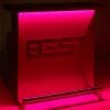 Spectacular and Elegant DELUX Portable Bar, by BEST, with red 3d holographic lights in the dark