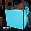 Blue LED Back Lit PlexBoX 4 foot Portable Bar used in Tradeshow Booth, Two Deep, in Context
