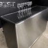VERSATI Brushed Stainless Steel Immitation Portable Bar - Aluminum Panels Closeup