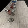 VERSATI Portable Bar - Stobus Pine Laminate - Top View With Martinis